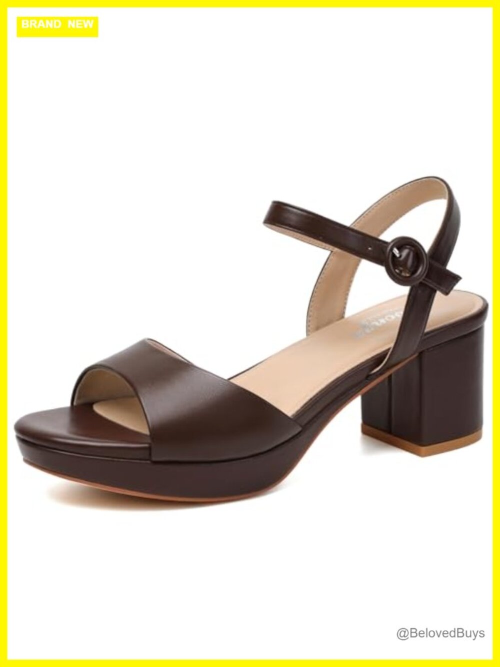 Platform Heels Chunky Block Heel Sandals Strappy High Thick Heeled Ankle Strap